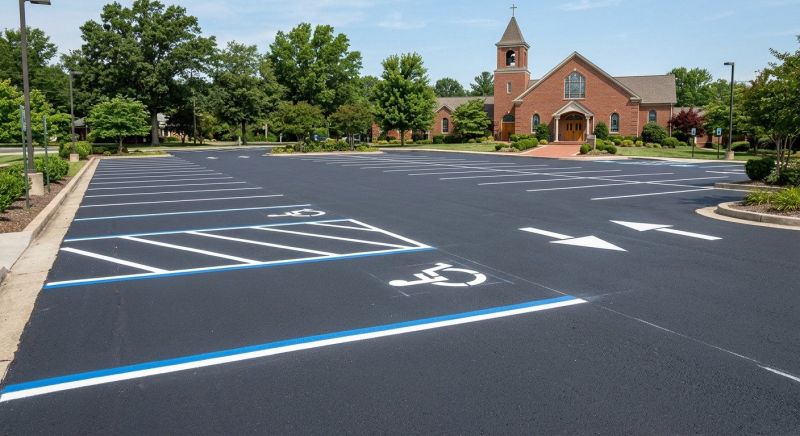 Church Parking Lot Striping in Katy, TX