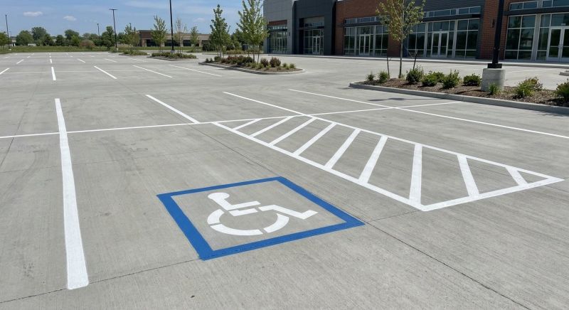 Concrete Parking Lot Striping in Savannah, GA